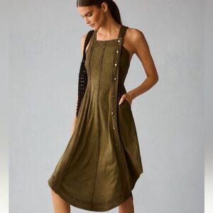NWT-Anthropologie:Daily Practice Asymmetrical Buttondown Dress